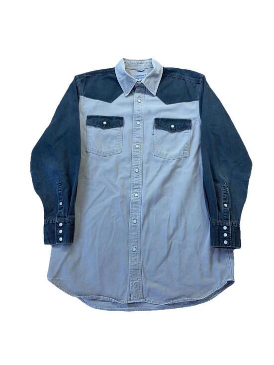 Carhartt Other - Carhartt Shirt XL Tall Khaki Green Western Pearl Snap Twill Work Men’s KMS